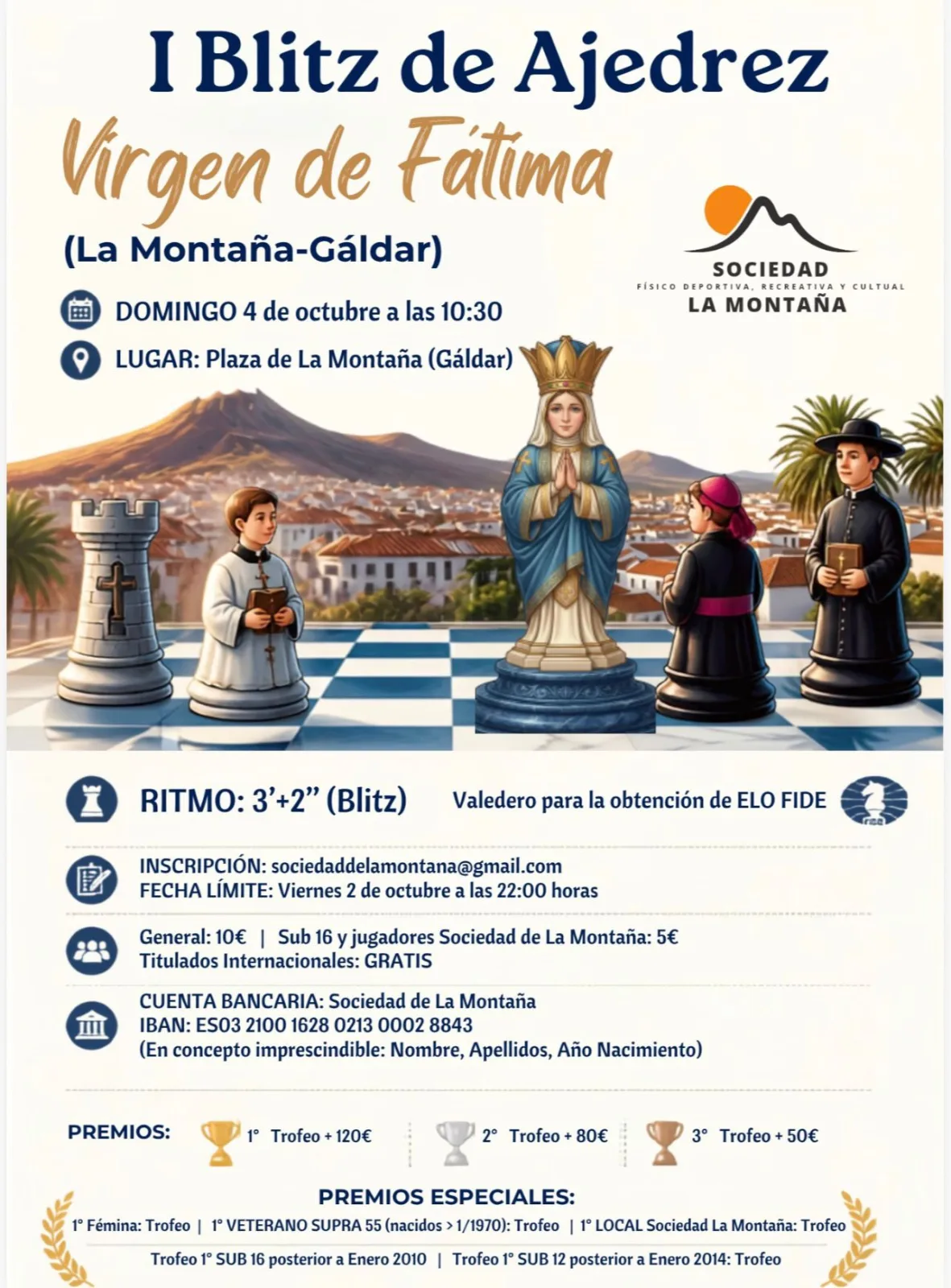 I Blitz de Ajedrez Virgen de Fátima 2026