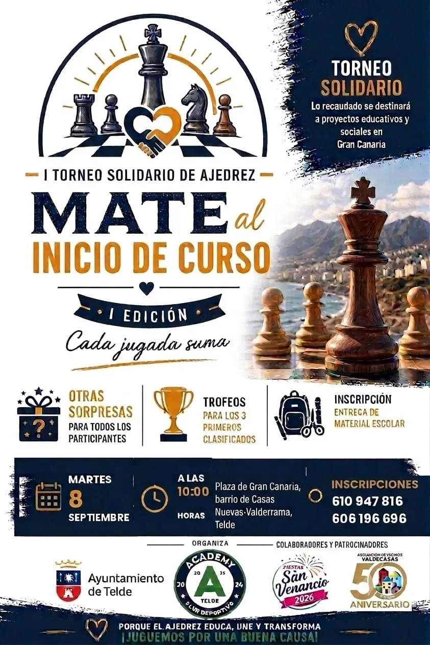 I Torneo Solidario de Ajedrez “Mate al Inicio de Curso”