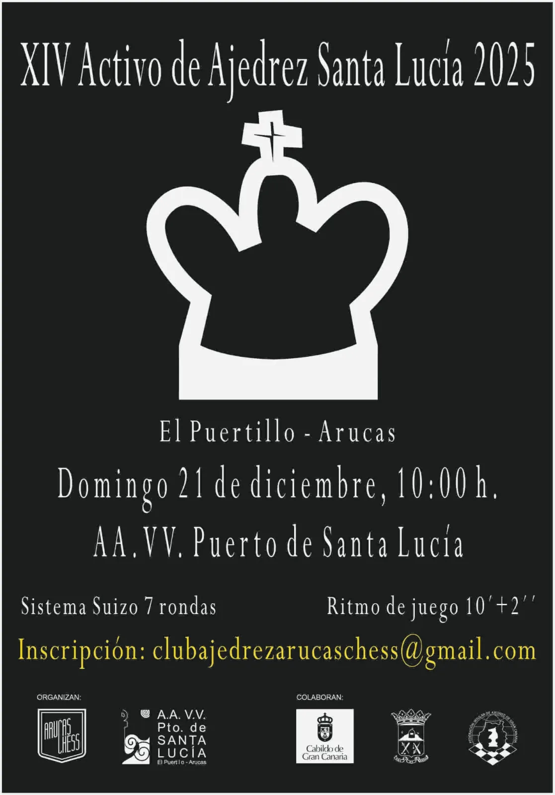 XIV ACTIVO DE AJEDREZ SANTA LUCÍA 2025 (EL PUERTILLO-ARUCAS)