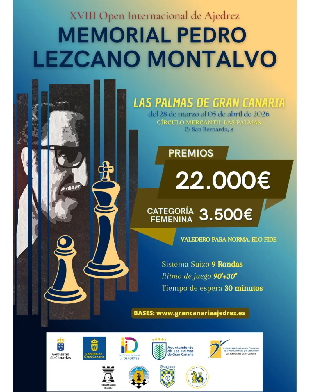 XVIII OPEN INTERNACIONAL DE AJEDREZ MEMORIAL PEDRO LEZCANO MONTALVO 2026
